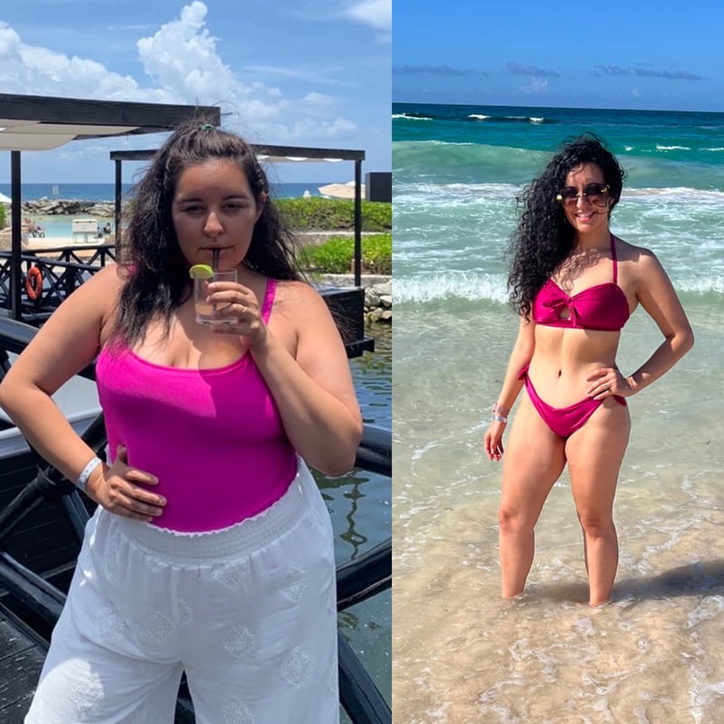 Caoch transformation before and after.